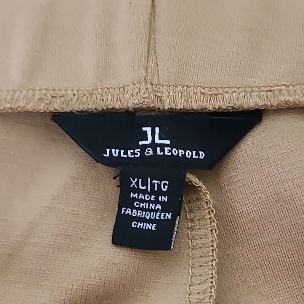 Jules and Leopold Stretch High Waist Wide Leg Sz XL Tan - Picture 5 of 7